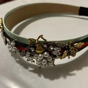 Accessories | New Satin Red Green Gg Rhinestone Flower Bee  display picture 1